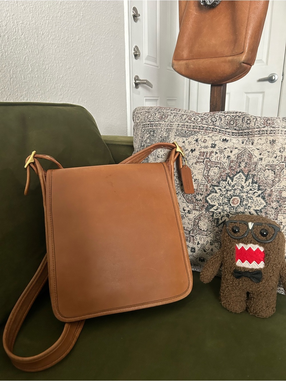 COACH 9144 Vintage Leather Shoulder Bag Camel Brown Authentic Crossbody - Picture 12 of 15